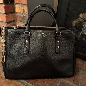 Kate Spade Black Pebble Leather Satchel